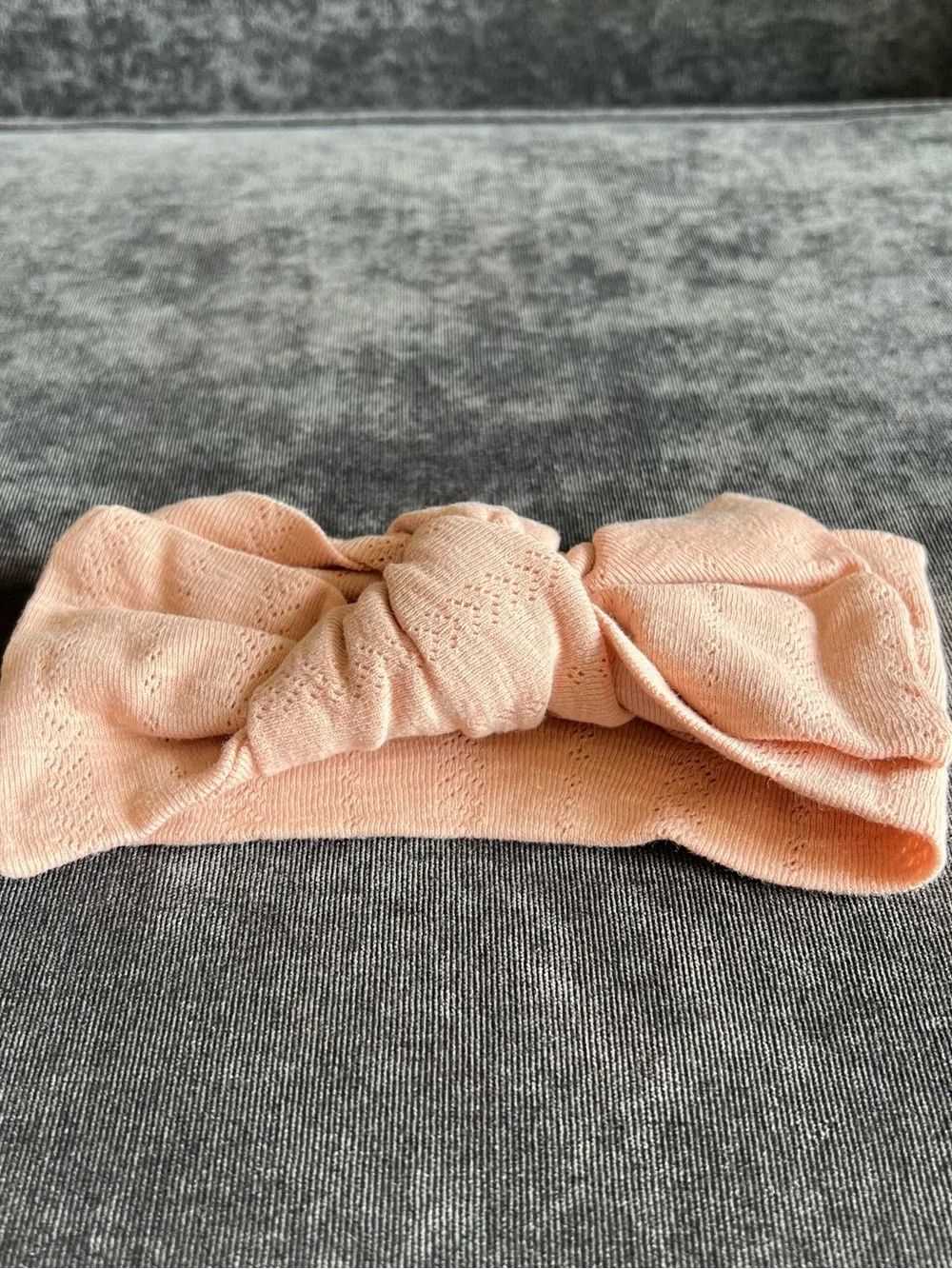 Blush Pointelle Knotted Headband